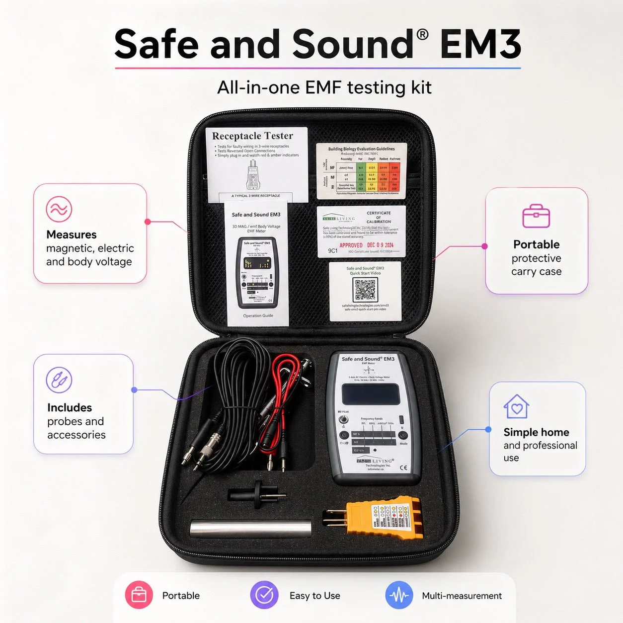 2026 Edition Safe and Sound EM3 EMF Analyser 50 Hz - 400 kHz - Image 4